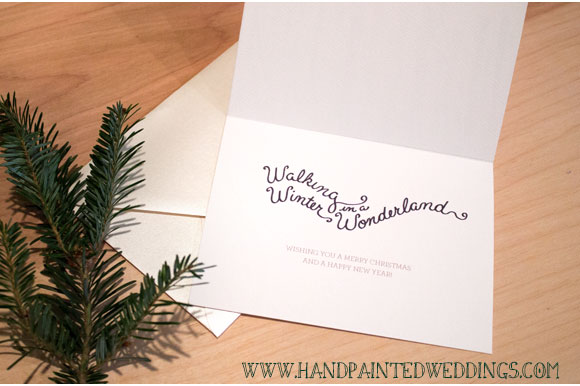 Holiday Card inside by Hand-Painted Weddings