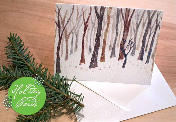 Holiday card by Hand-Painted Weddings