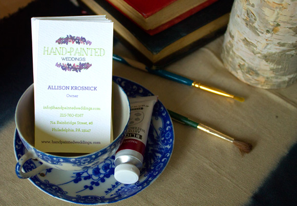 Table display by Hand-Painted Weddings