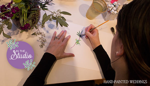 In the Studio by Hand-Painted Weddings