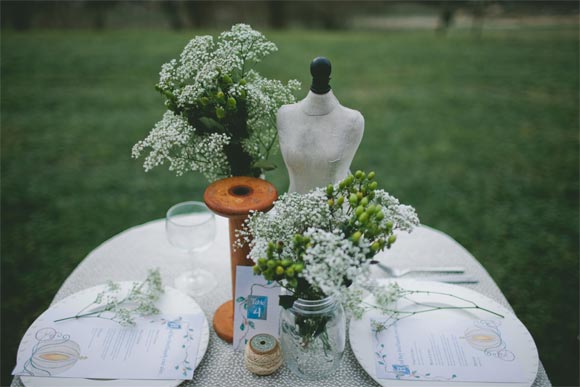 Cinderella menu & table number by Hand-Painted Weddings. Photos & Styling by Krista Leigh Hurst.