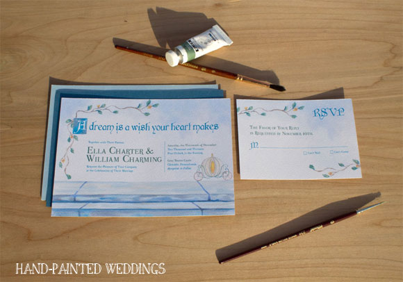 Cinderella Invitation by Hand-Painted Weddings