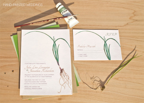 Roots Invitation by Hand-Painted Weddings