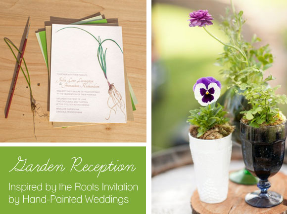 Garden Reception curated by Hand-Painted Weddings