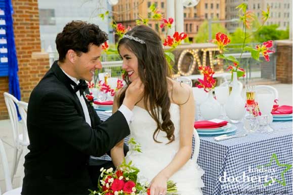 Fourth of July Wedding. Stationery by Hand-Painted Weddings.