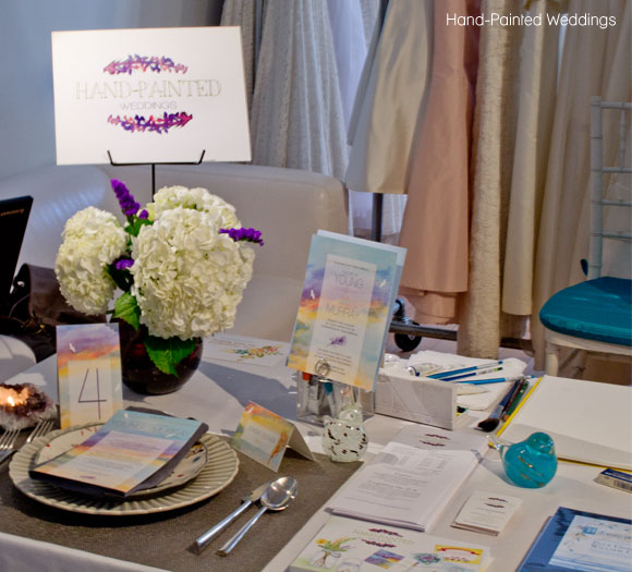 Hand-Painted Weddings table at Wed Altered 2013