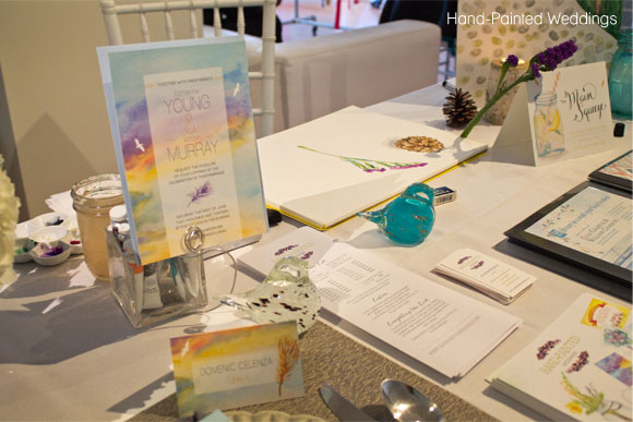 Hand-Painted Weddings table at Wed Altered 2013