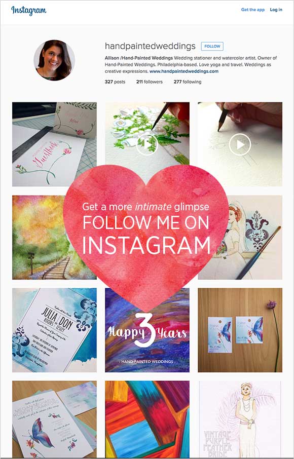 Hand-Painted Weddings on Instagram