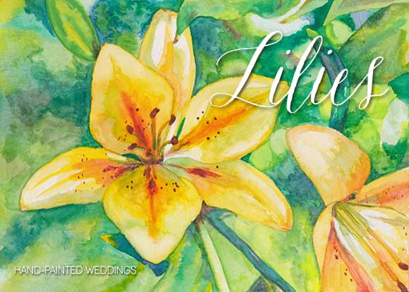 Lily painting by Hand-Painted Weddings