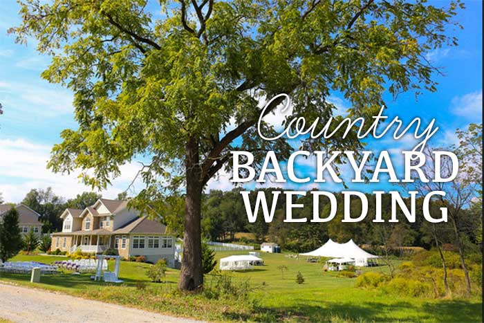 Country Backyard Wedding featured on Hand-Painted Weddings. Photo by Neal Palumbo, Studio 11 West.