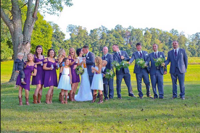 Country Backyard Wedding featured on Hand-Painted Weddings. Photo by Neal Palumbo, Studio 11 West.