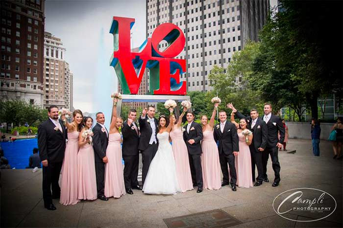 Philly Wedding Love Statue