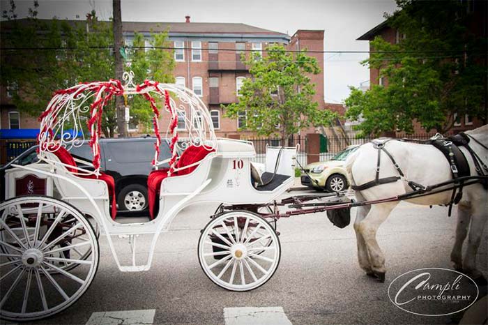 Philly wedding horse and carriage ride