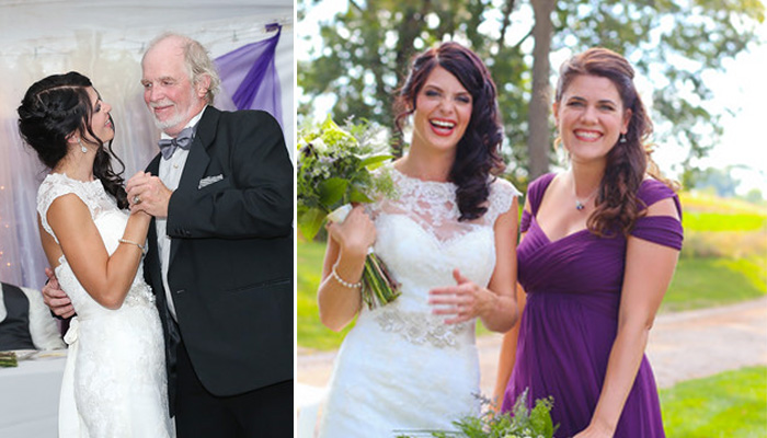 Country Backyard Wedding featured on Hand-Painted Weddings. Photo by Neal Palumbo, Studio 11 West.