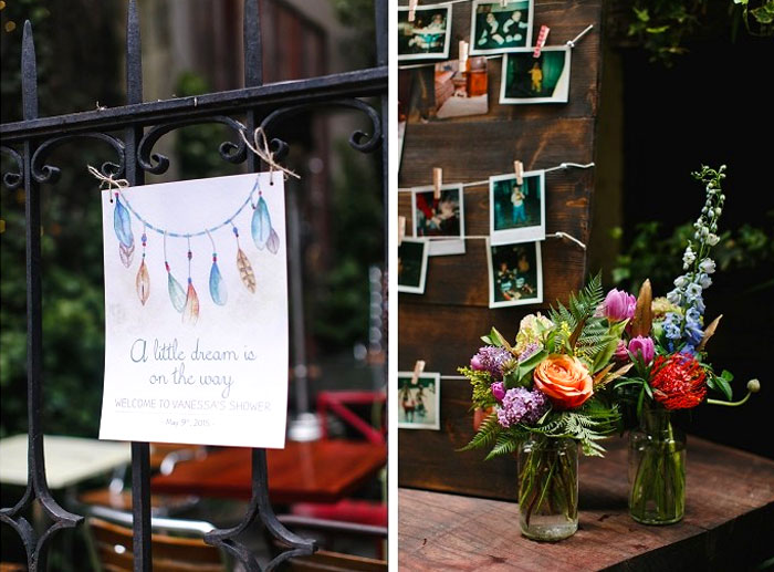 Dreamcatcher Bridal shower. Paper by Hand-Painted Weddings. Florals by Papertini. Photos by Love Me Do Photography. Planning by Truly You Events.