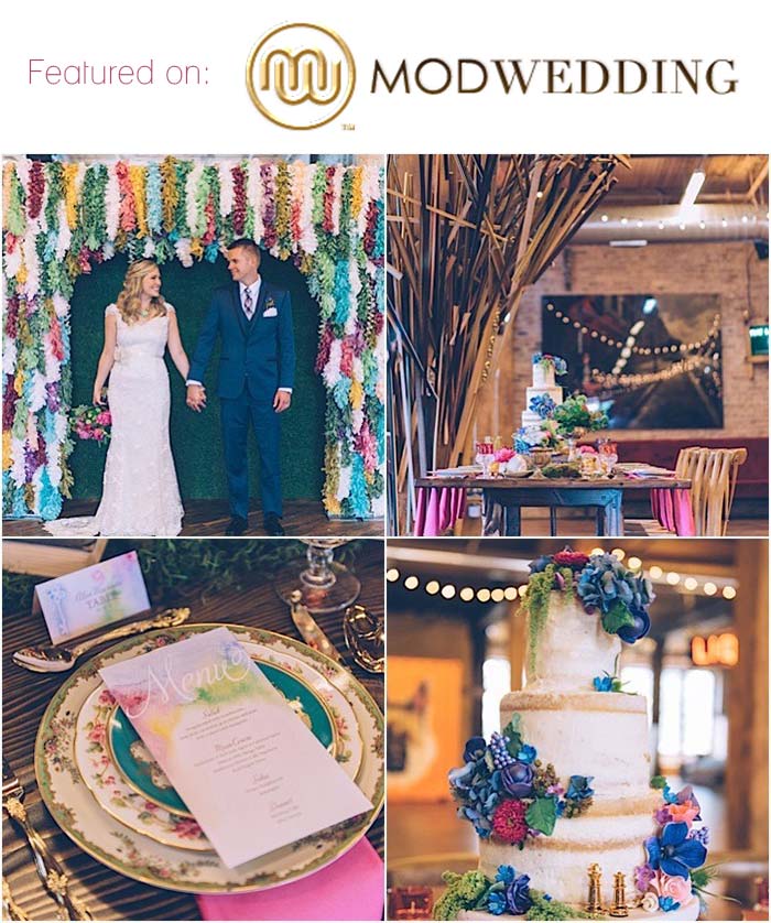 Alice in Wonderland Wedding featured on ModWedding