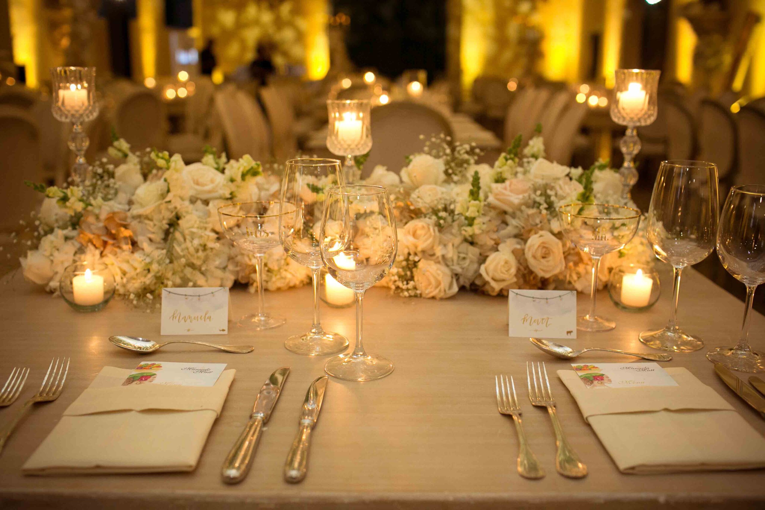 Cartagena wedding place cards by Hand-Painted Weddings