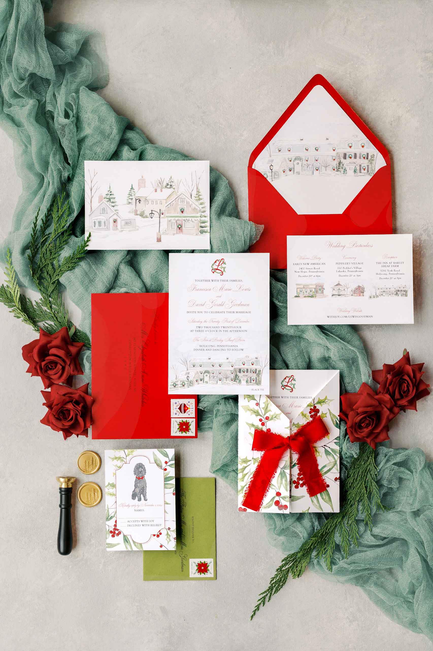 inn at barley sheaf Christmas Holiday Wedding