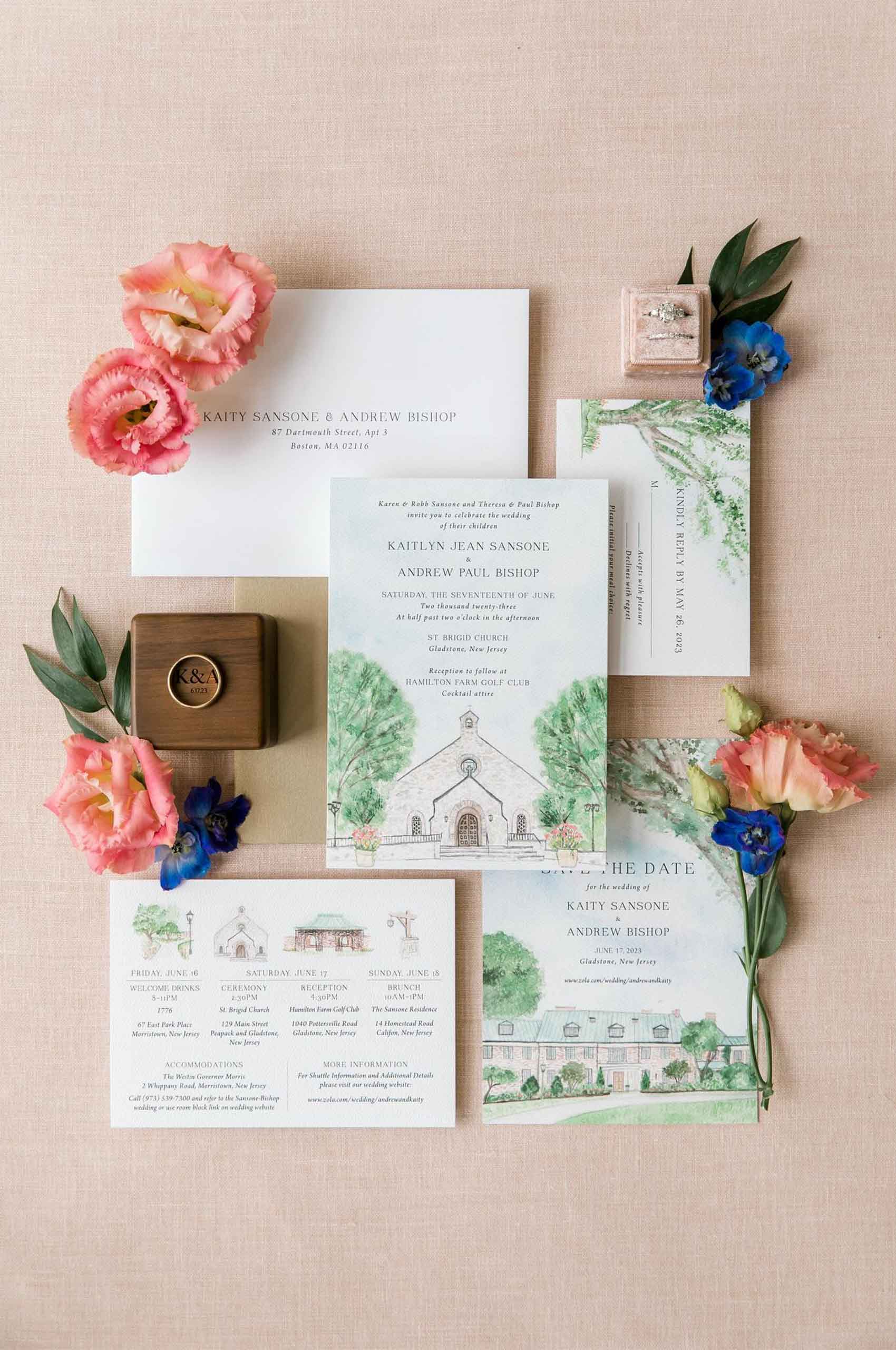 Hamiltonfarmgolfclub weddinginvitation