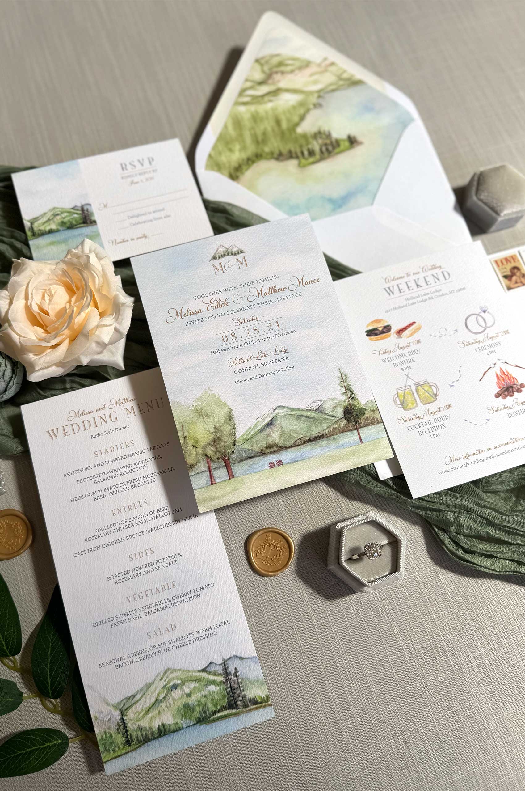 Hollandlakelodge weddinginvitation