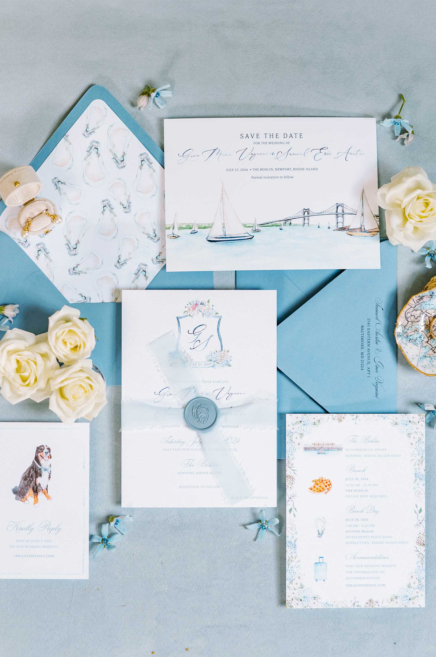 Thebohlin weddinginvitation handpaintedweddings